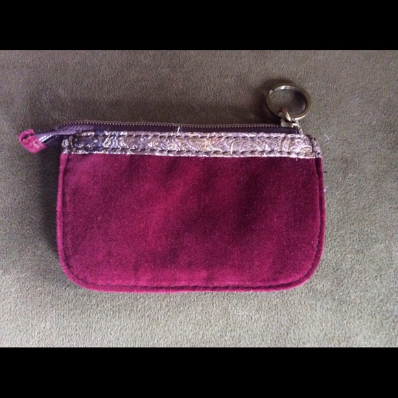 Lucky Brand🍀Velvet Applique Heart Coin Purse. - Picture 2 of 13
